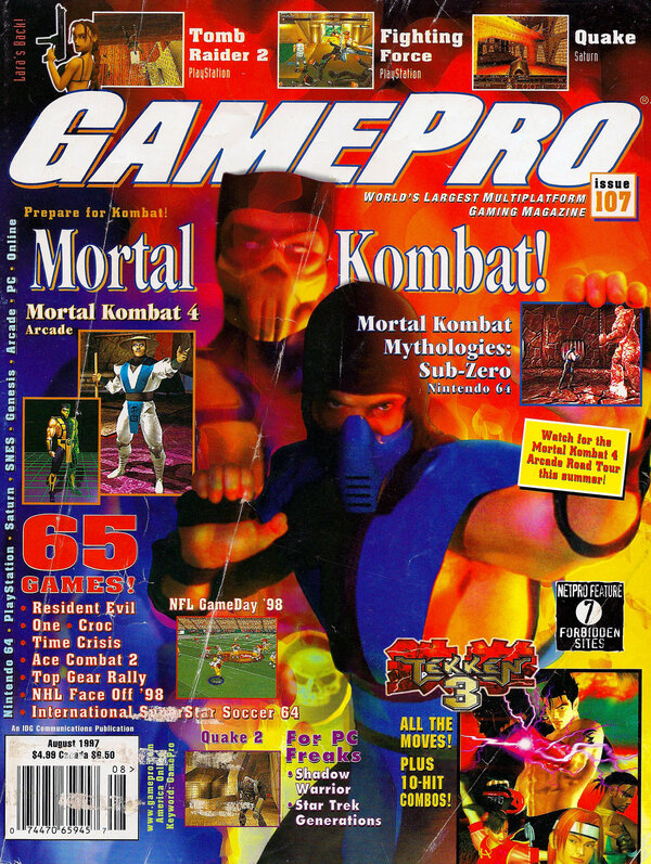 GamePro 107 (Aug 1997) Mortal Kombat cover